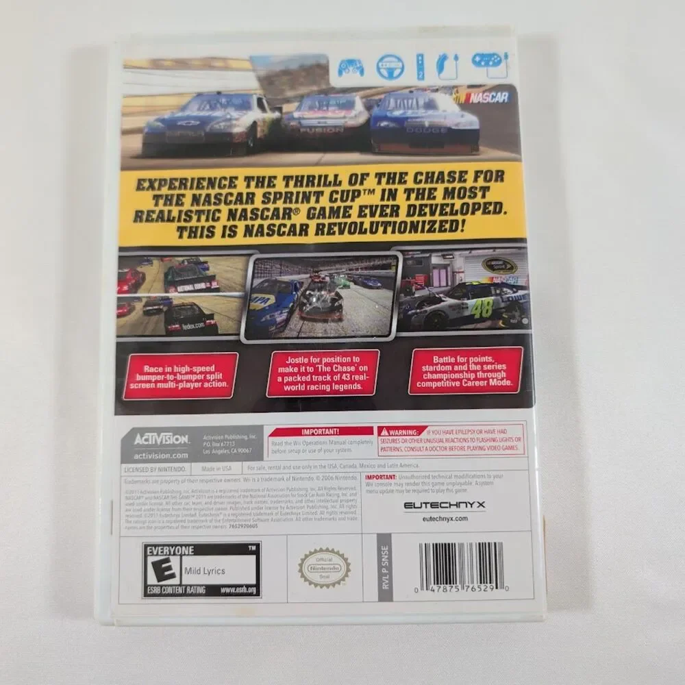 NASCAR The Game 2011 Nintendo Wii CIB Complete w/ Manual Untested Clean Disc